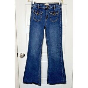 Altar'd State Womens High Rise Flare Jeans 5/27 Defiance Stretch Denim